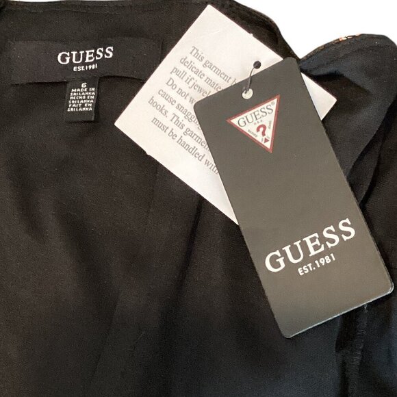 Guess Womens Sz 6 Embroidered Fit and Flare Mesh Dress 310F - Picture 9 of 11